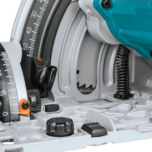 Makita DSP601ZJU 36V Brushless AWS Plunge Saw Body Only with 2 x Guide Rail, Connector & Clamp Set