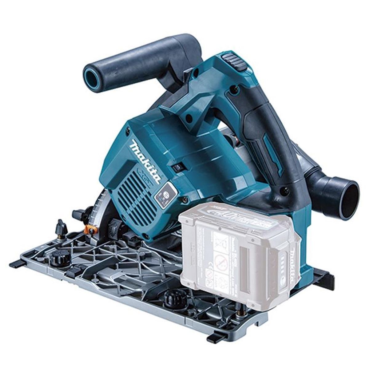 Makita SP001GZ03 40V Brushless Plunge Saw Body Only With 2 x Guide Rail, Clamp, Bag & Case